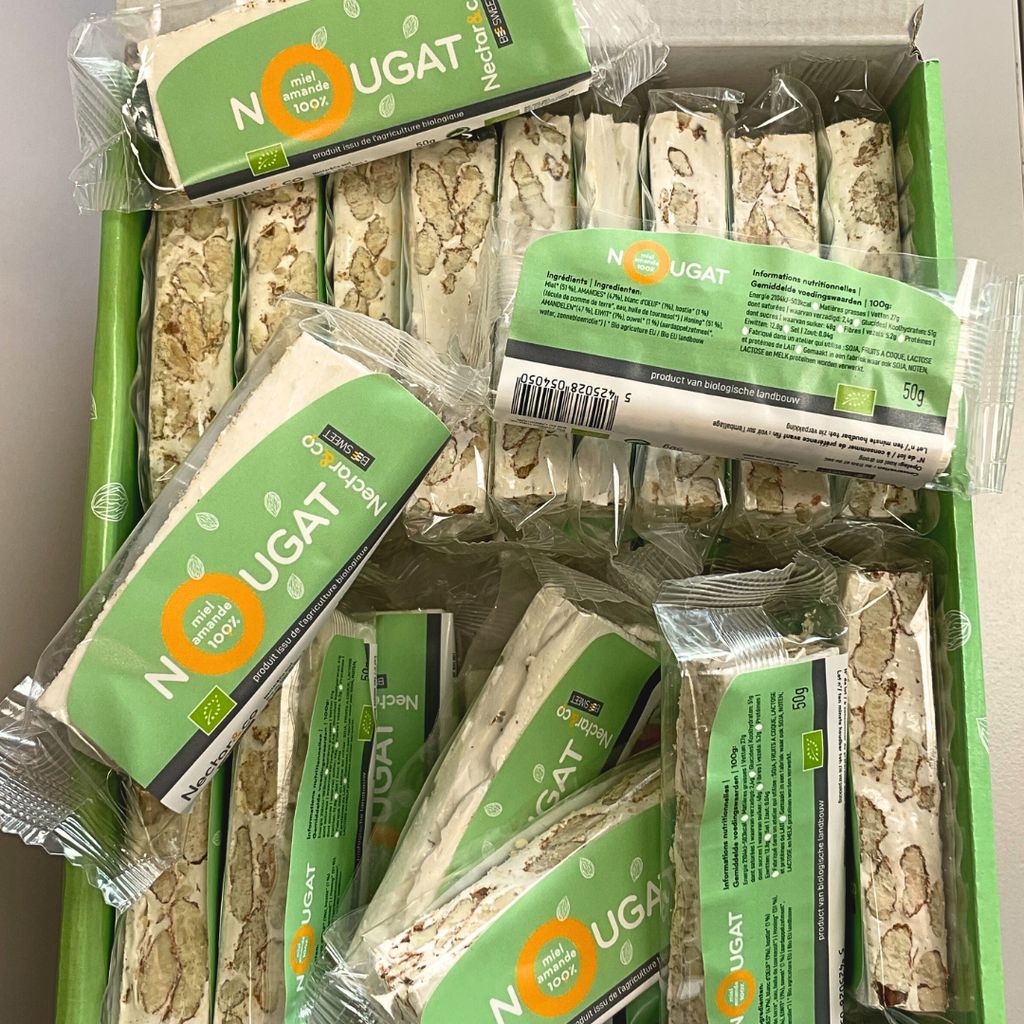 Nougat miel et amandes (bio) - Barre de 40G